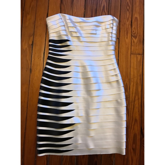 BCBG white and black layered dress - Picture 2 of 4